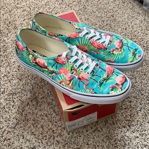 Turquoise/Flamingo Vans